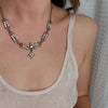 Delicate Art Deco Silver-Plate & Crystal Necklace