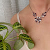 Sterling & Purple Rhinestone Von Dell Necklace