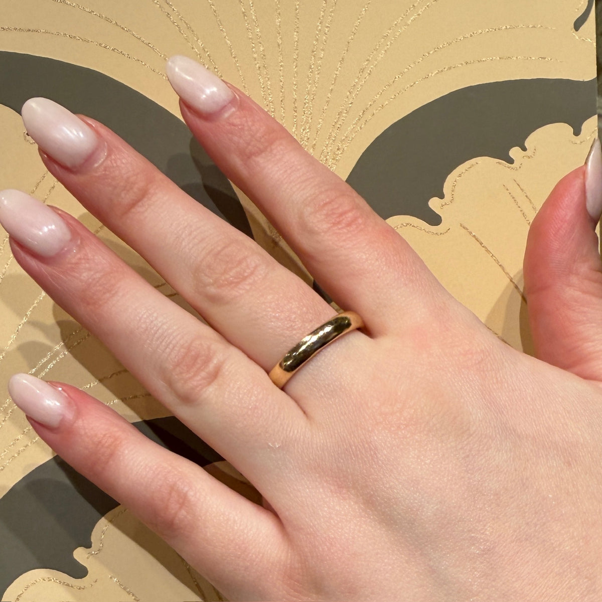 Half Round Comfort Fit Size 12 Gold Band