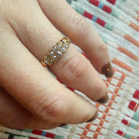 One Dozen Old Mine Cut Diamonds in 18ct Gold Band