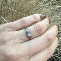 Birmingham Sapphire & Diamond 18ct Belcher Band