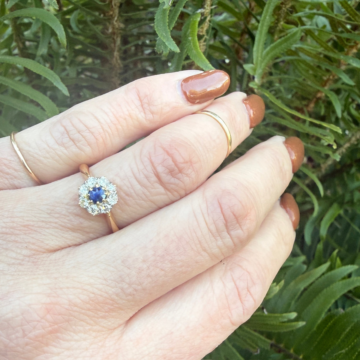 Pretty Posy Sapphire & Diamond Cluster Ring