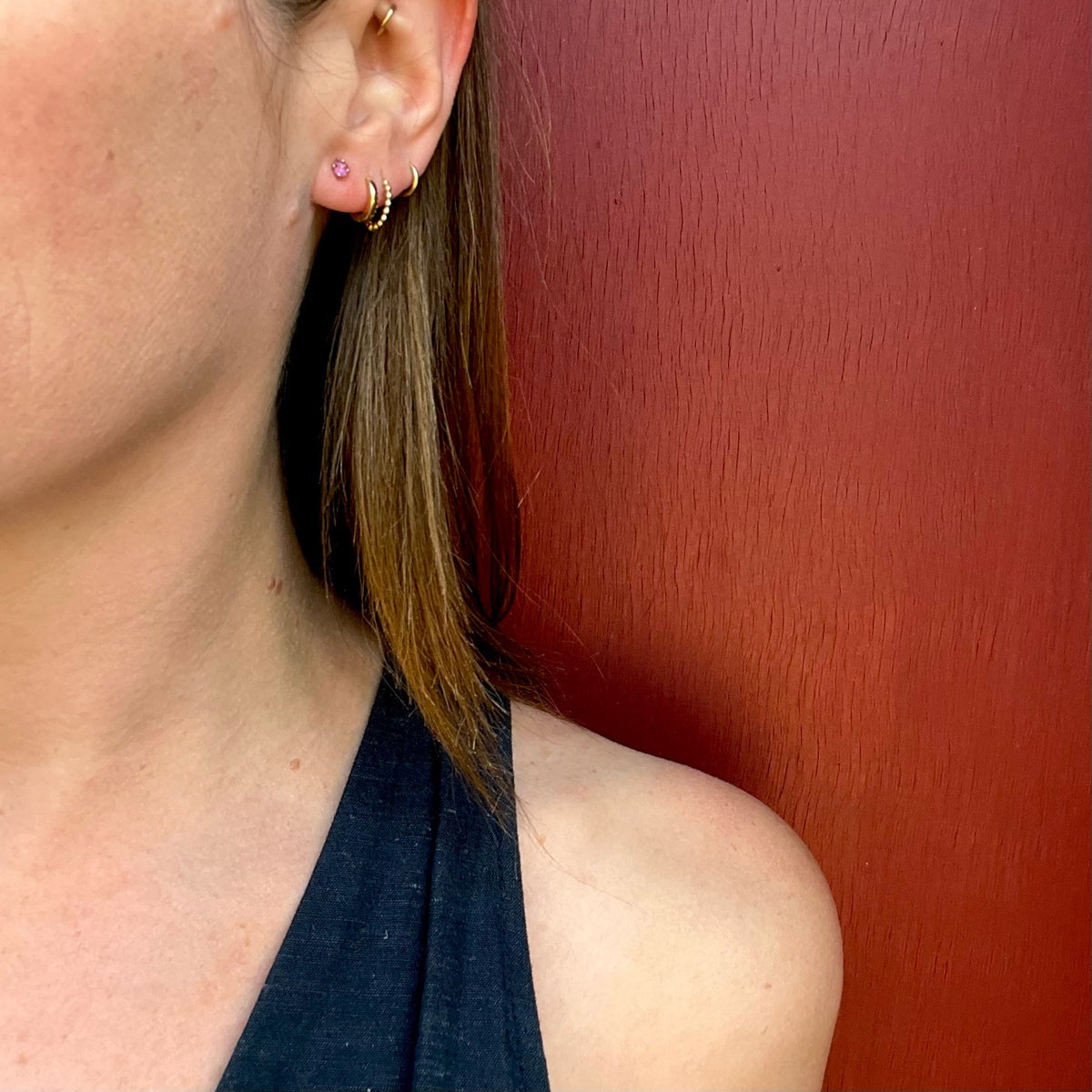 Lovely Little Lilac Amethyst Stud Earrings
