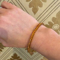 Amber on Amber Celluloid & Rhinestone Art Deco Bangle