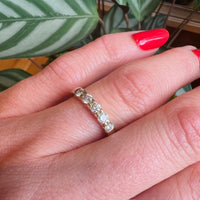 Chic Sensibility Five Diamonds in Yellow Gold Band