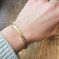 Art Nouveau Engraved Gold FIlled Bangle