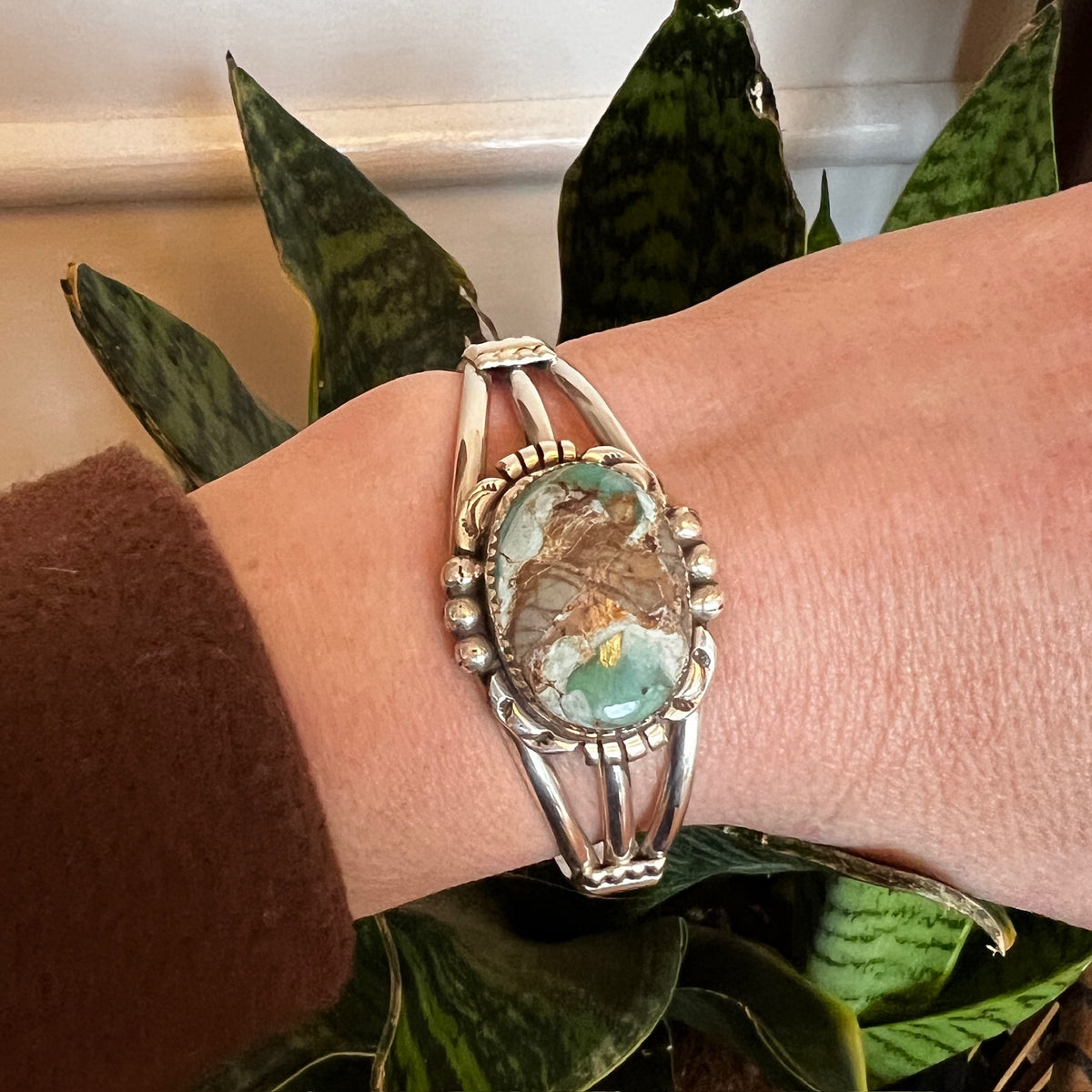 Dramatic Matrix Royston Turquoise Cuff