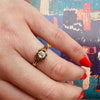 Squoval Old Mine Cut Diamond in Delightful Belcher Ring
