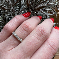 Subtle Curve Two-Tone Diamond Wedding Band