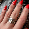 Sterling Silver Colombina Carnival Mask Ring