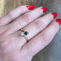 Petite Sapphire & Diamond Toi Et Moi Ring