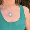 Epic Edwardian Platinum OEC Diamond Pendant Brooch
