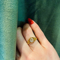 Fetching Victorian Rose Cut Diamond Cluster Ring