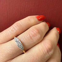 Lovely Platinum & 18ct Gold Diamond Ring from Chester