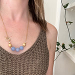 Chalcedony, Gold, & Diamond Bead Necklace by Ancient Influences