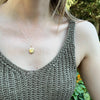 Wee Flower Engraved Vermeil Oval Locket