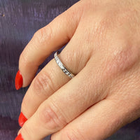 Perfect Step Cut Diamond & Platinum Eternity Band