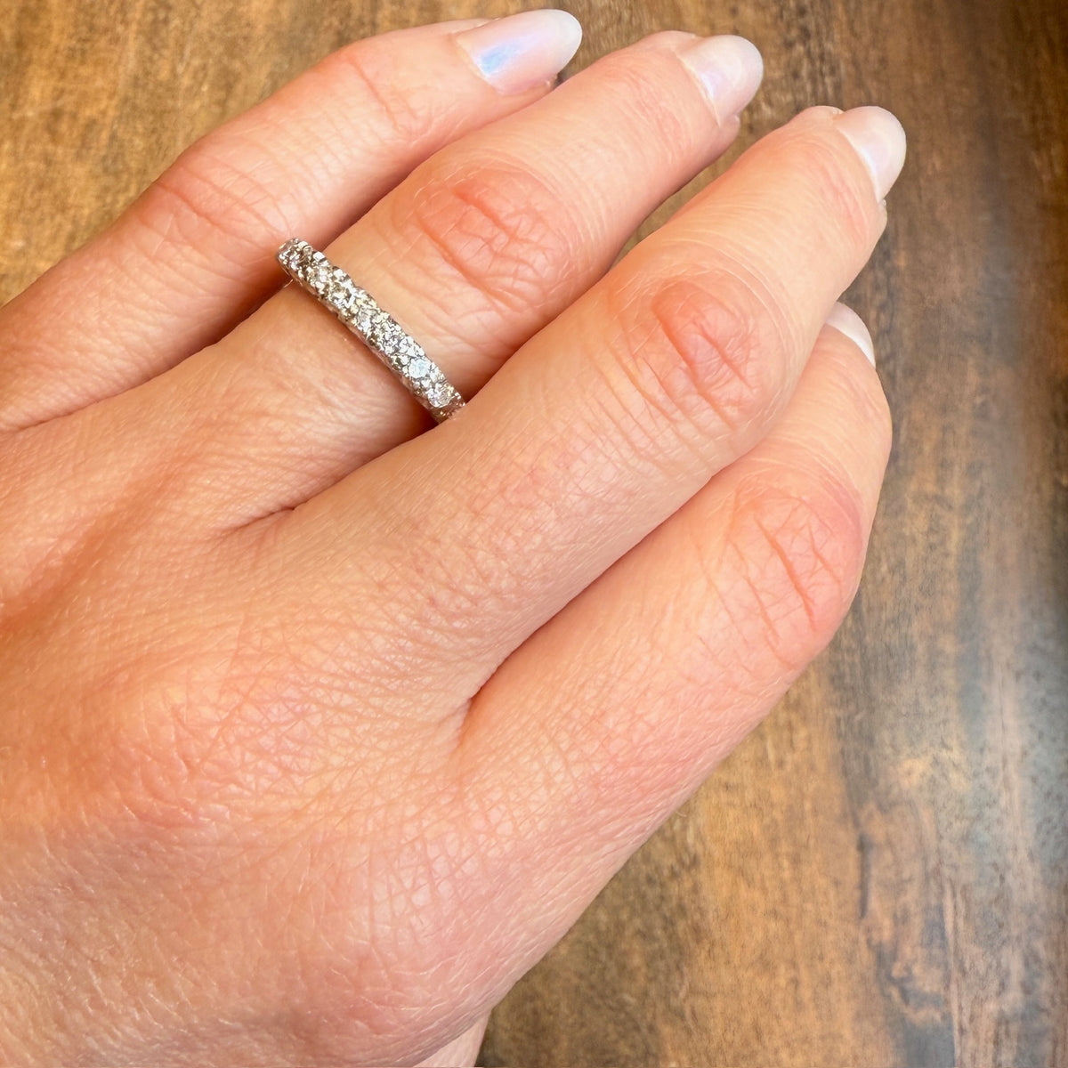 Fabulous Platinum and Diamond Band c1940