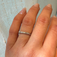 Vintage Diamond and White Gold Band