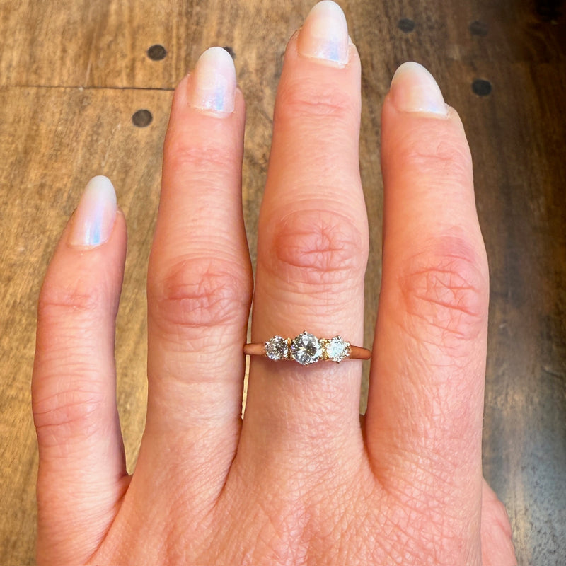 Three Diamond Edwardian Ring