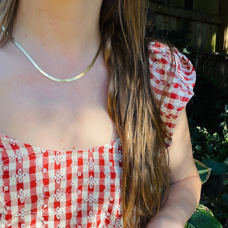 1980s Vermeil Herringbone Chain