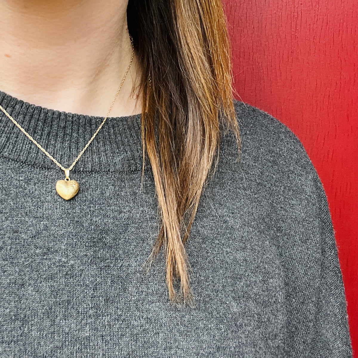 Darling Diamond-Set Gold Heart Pendant
