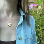 Sweetest Flowers & Pinstripes Vermeil Heart Locket
