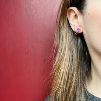 Gorgeous Green Peridot in Classic Gold Studs