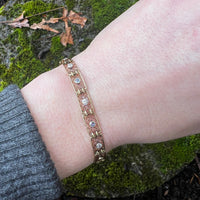 Sapphire & Diamond Lacy Yellow Gold Line Bracelet