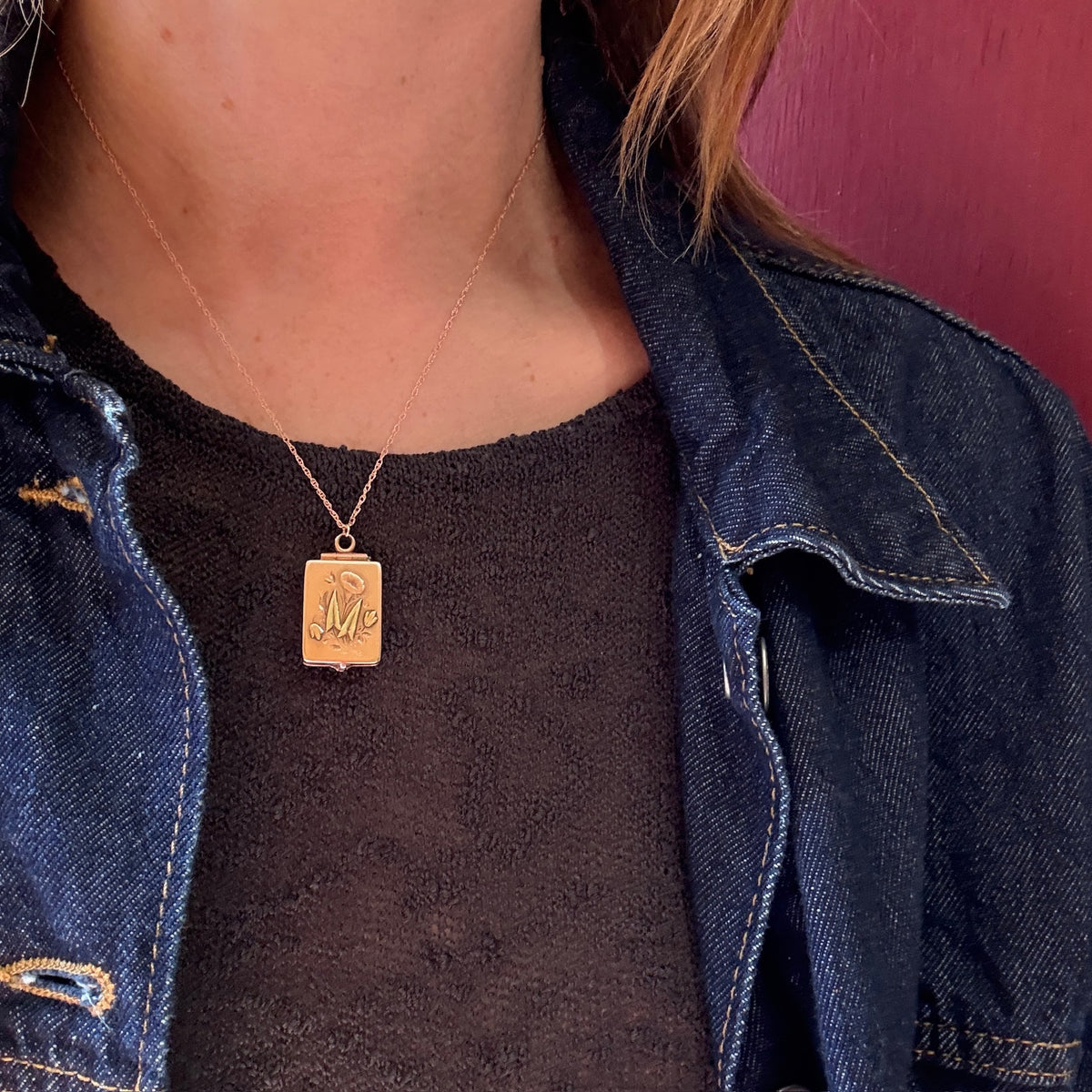 Language of Flowers Morning Glory Gold Locket