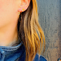 Natural High Karat Gold Nugget Stud Earrings