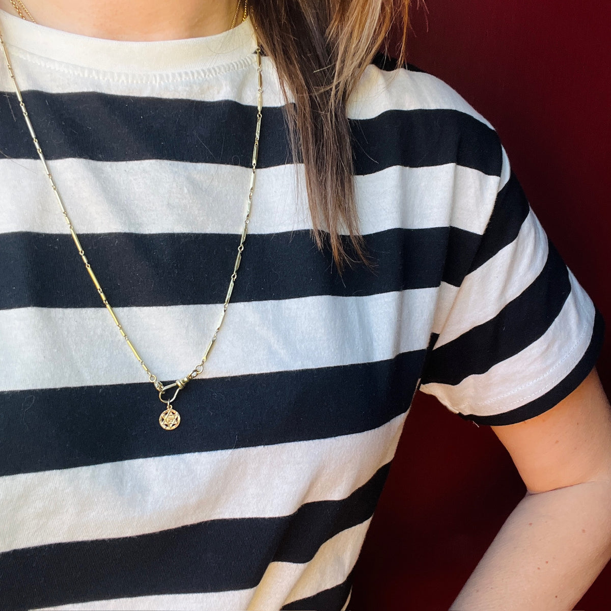 Lightweight Star of David Charm in 14k Gold