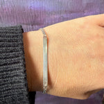 Slim Sterling Silver ID Bracelet