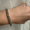 Deco-Style Gemstone & Marcasite Line Bracelet