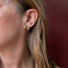 Vintage 1tcw Evergreen Tourmaline & Gold Studs