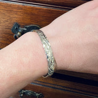 Hawaiian Pua Kala Flower .30" Sterling Bangle