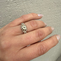 Gorgeous Yellow-Brown Diamond in 1930s Engagement Ring