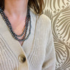 Extra-Long Strand of Semi-Baroque Black Pearls