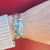 Sand Cast Sterling & Turquoise Petite Cuff Bracelet