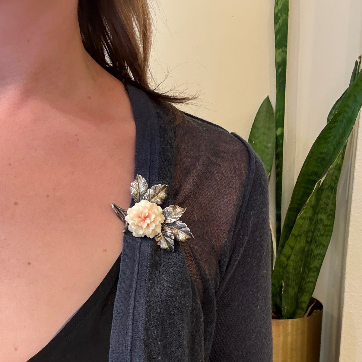 Ming's Double Hibiscus Brooch