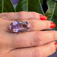 Regal Amethyst in Curlicued Gold Cocktail Ring