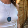 Big Bold Blue Sodalite & Silver Necklace