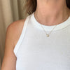 Classic .48ct Diamond Solitaire Gold Bezel Necklace
