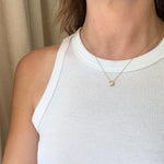 Classic .48ct Diamond Solitaire Gold Bezel Necklace