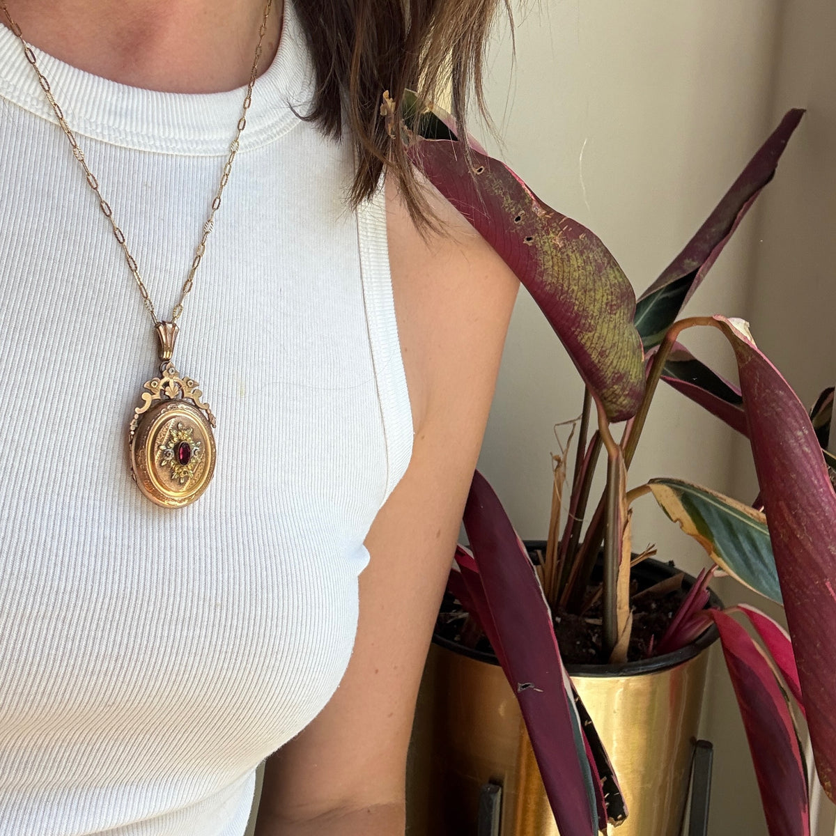 Ornate Gold Filled Victorian Floral Locket