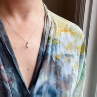 Vintage 1.20ct Oval Aquamarine Pendant in White Gold