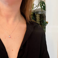Flashing .45ct Aquamarine Pendant in White Gold
