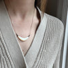 Mother of Pearl Crescent & Sterling Necklace