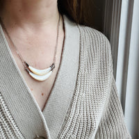 Mother of Pearl Crescent & Sterling Necklace