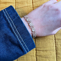 Filigree Flower Silver Line Bracelet